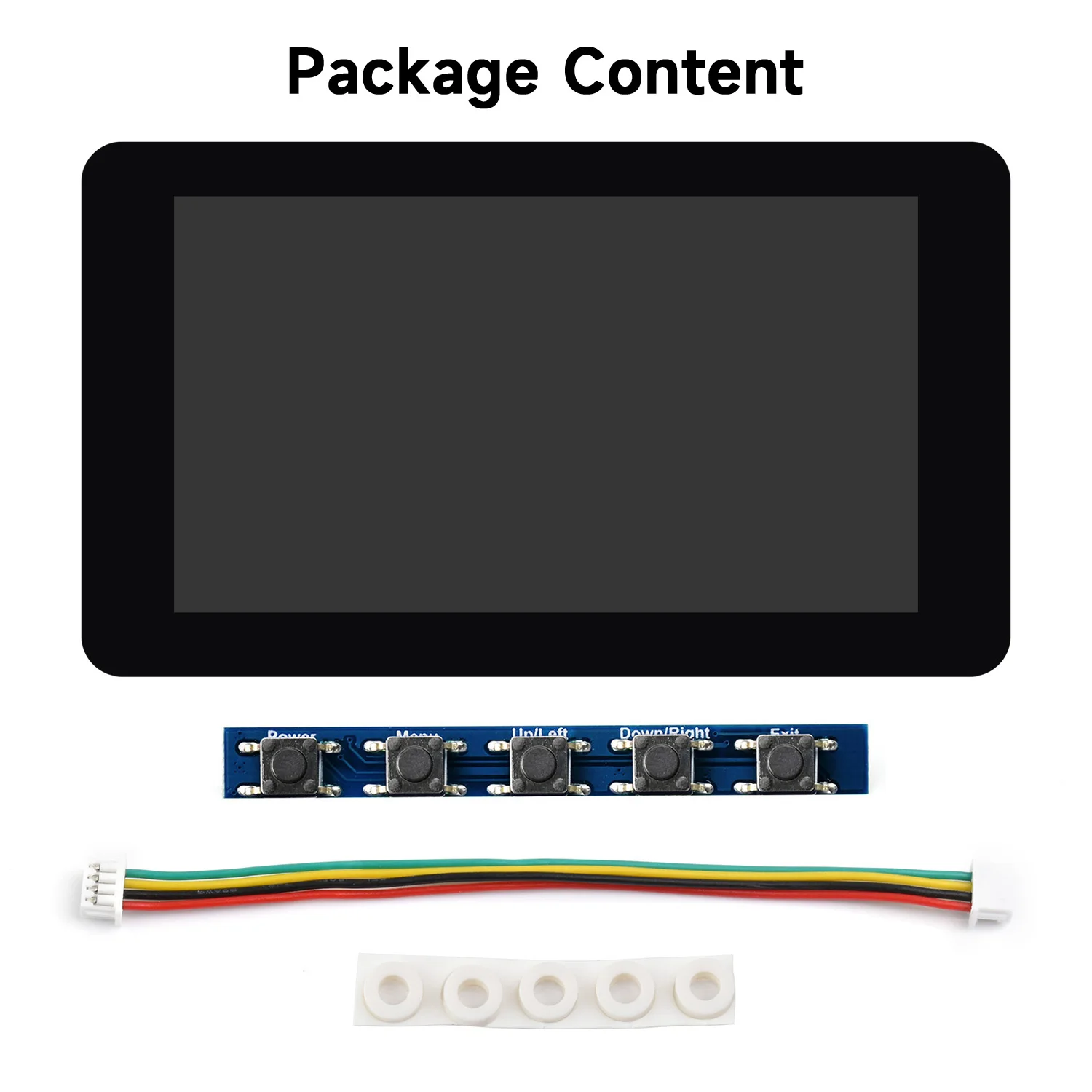 Waveshare 7 Inch Touch Display Kit For Raspberry Pi Zero, With IPS Display Expansion Board, 1024×600, 5-point Capacitive Touch