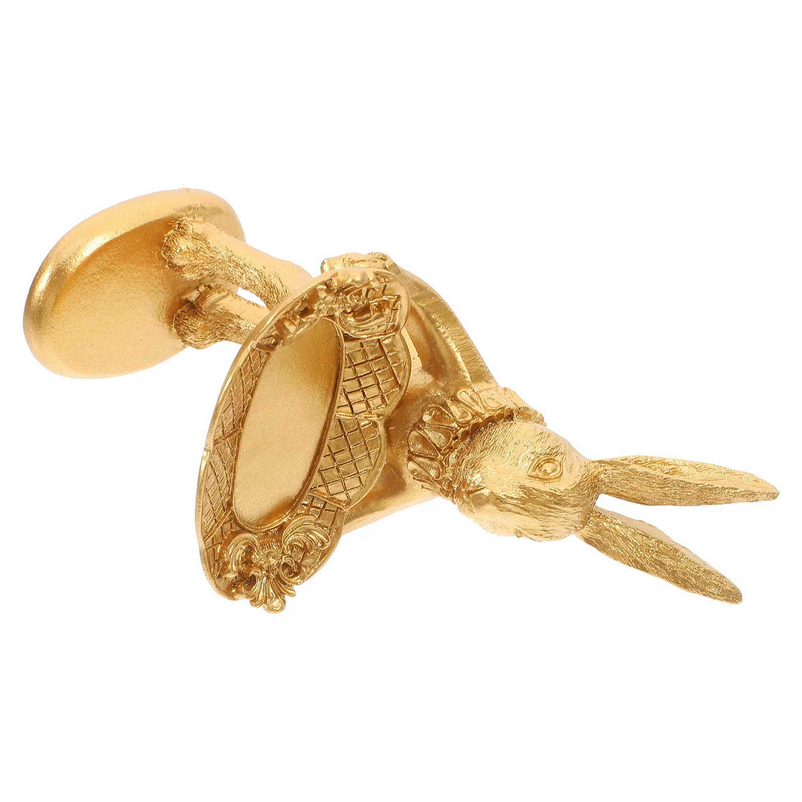 

Vintage Ornaments Rabbit Photo Prop Bunny Model Decorative Adornment Golden Desktop Taking