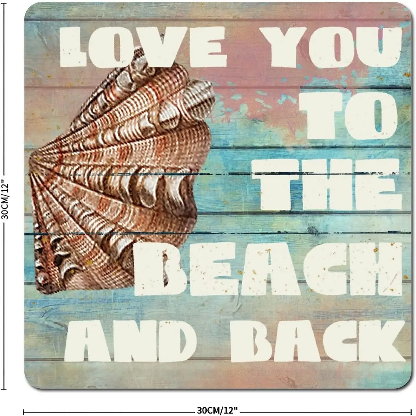 Vintage Metal Sign Love You to The Beach And Back Aluminum Sign Sea Shell Conch Ocean Sunny Custom Made Signs Home Decor