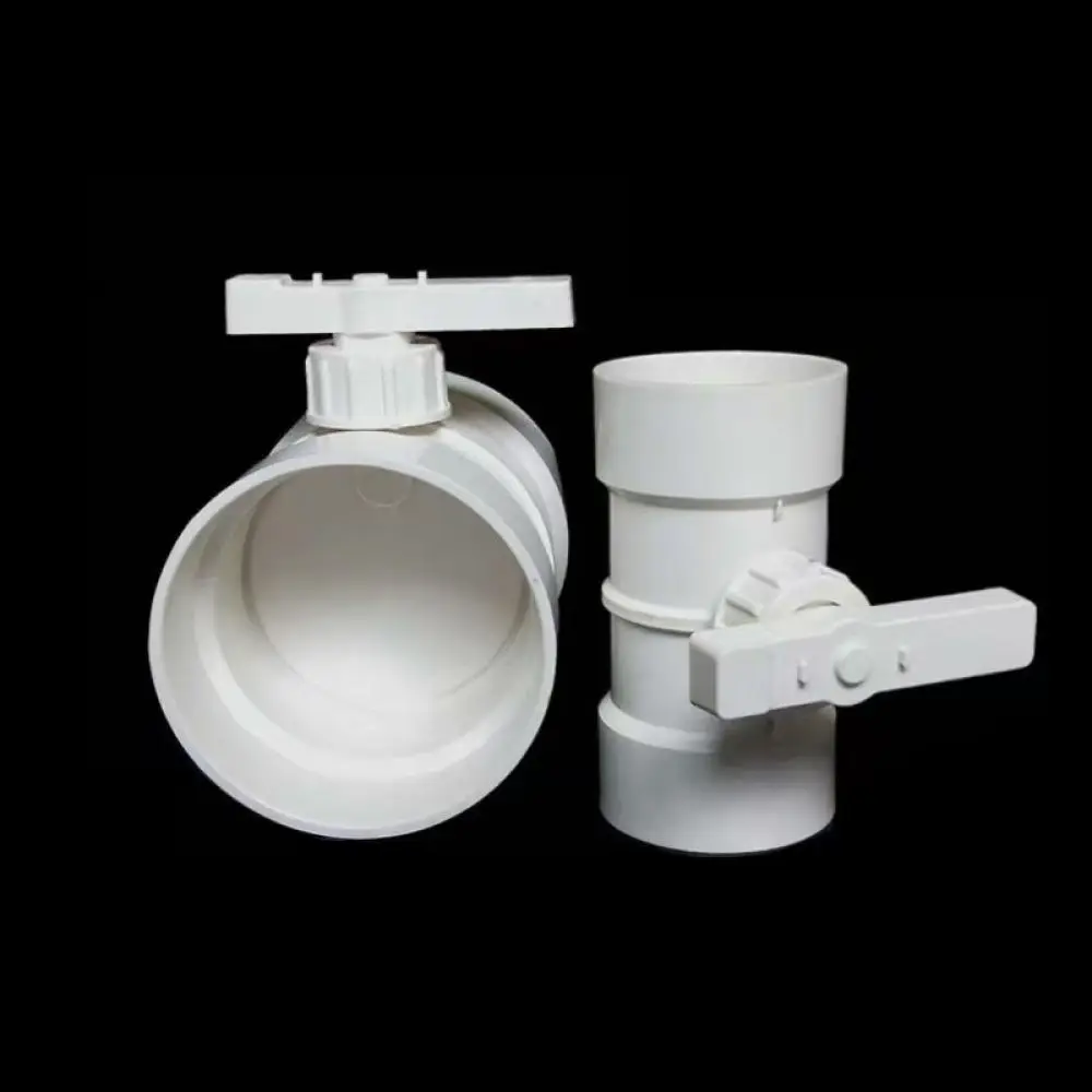 Manual Ventilation Damper PVC Round Butterfly Valve Pipe Airflow Regulator Industrial Duct System Connector Accessory