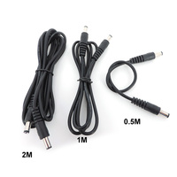 12V DC Male To Male plug Power supply Connector Extension cable Plug 5.5 x 2.1mm CCTV camera Adapter Cords 0.5m/1M/2M