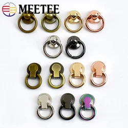 Meetee 5/10/20pcs 10mm Metal Bags Rivet Nail Buckle Swivel Screw Studs Button Handbag Chain Hanger Leather Craft Accessories