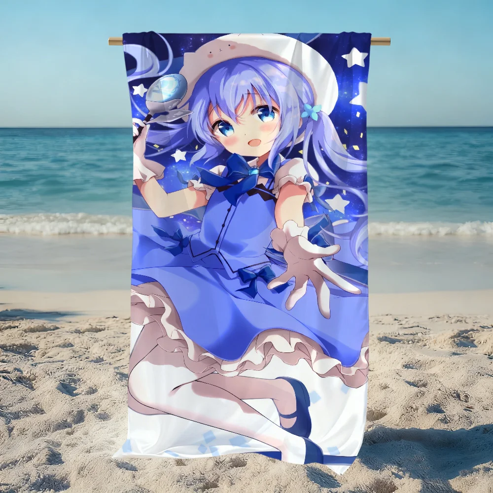 C-chino K-kafu Is the Order a Rabbit Towel Beach Quick Dry Soft Pool Towels Gift for Travel Gym Shower Camping Sports