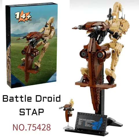 In Stock 1088pcs Battle Droid With STAP 75428 Alien Robot Wars Building Block Assemble Model Bricks Toys Birthday Christmas Gift