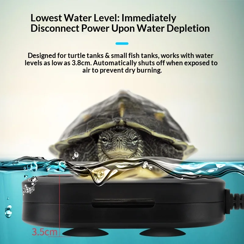 Turtle Aquarium Heater 0.1W Low Water Level Mini Ultra Short Automatic Constant Temperature Power Off Protection Fast Delivery