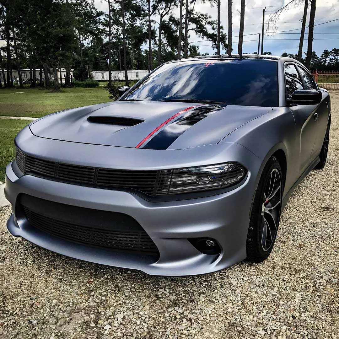 Front Upper Bumper Mesh Grille  Lower Grille For Dodge Charger Srt 2015 2016 2017-2023 Cars Accessories Body Kit Glossy Black