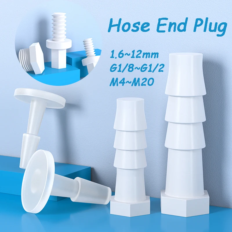 1 ~ 5 قطعة 1.6 ~ 12 مللي متر PP خرطوم سدادة طرفية M4 ~ M20 ذكر الموضوع خرطوم معبد مشترك PE G1/8 ~ G1/2 انبوب ماء موصل نهاية غطاء #1