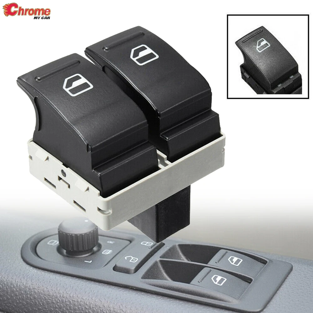 Car Electric Door Window Lifter Double Switch Button Control Driver Side For VW Transporter T5 Caravelle Multivan 7E0959855A