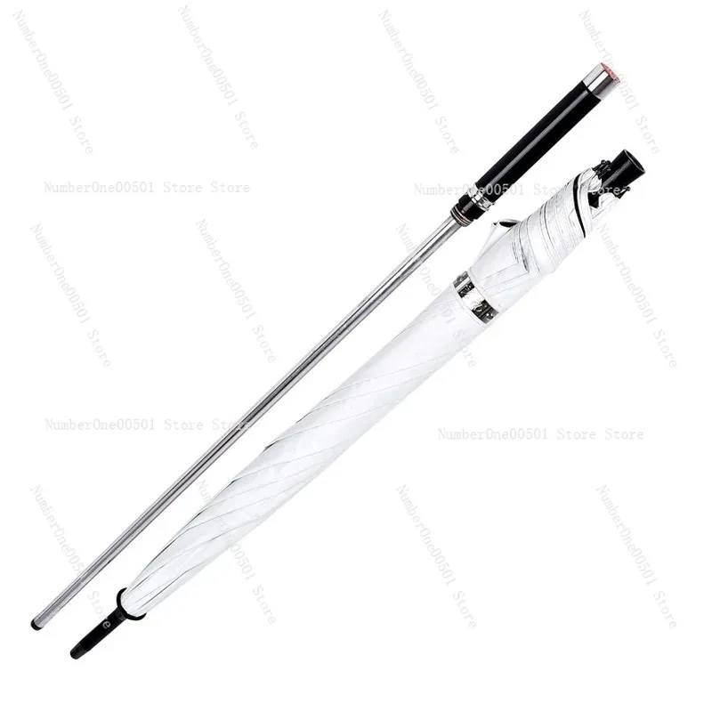 Business cane umbrella self-defense long handle windproof and UV protection suitable for mountaineering, hiking, rain