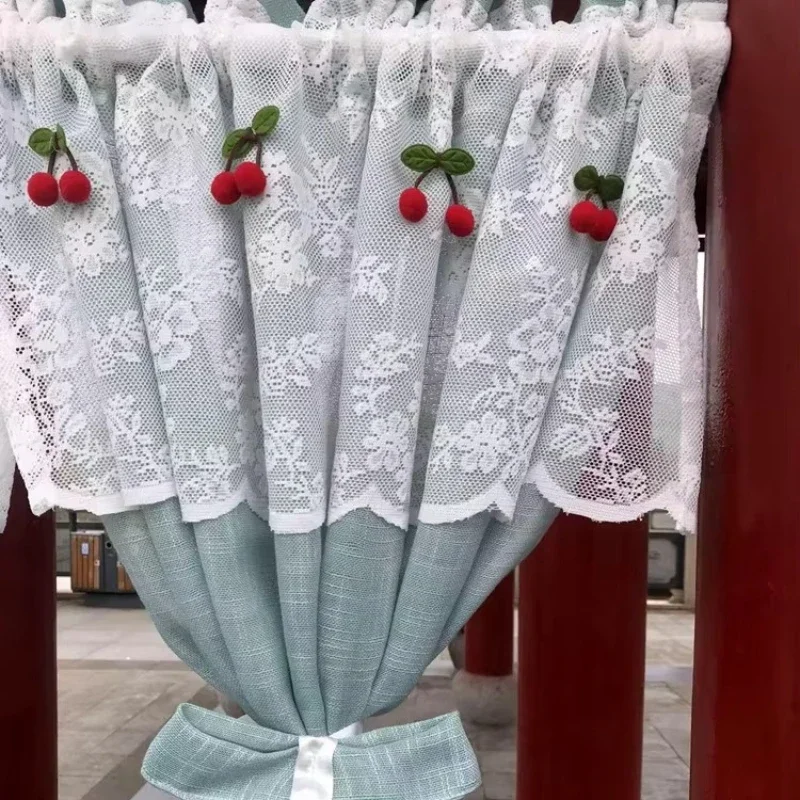 Kitchen Short Curtain Half Curtain Door Curtains For Living Dining Room Bedroom Shading Screen Blocking Curtain Window Screen