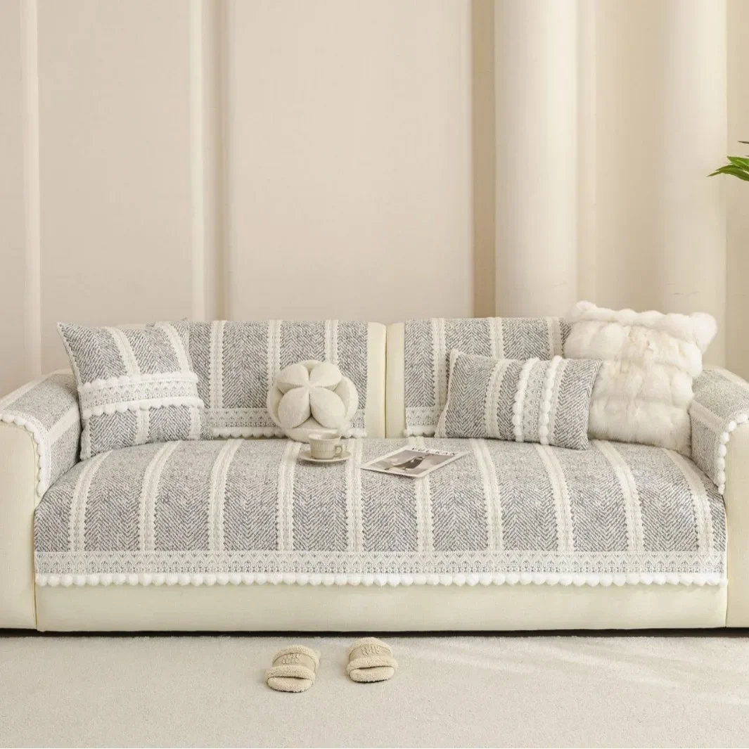 Sofa Cushion 2026 Four Seasons New High-grade Chenille Cover Cloth Towel Leather Sofa Special Non-slip Cushion