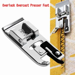 Snap On Overlock Overcast Presser Foot (G) Fit for All Low Shank Snap-On Singer, Brother, Babylock, Janome, Kenmore, White, Juki