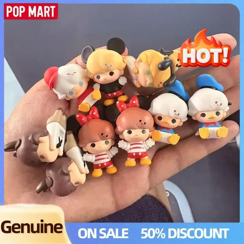 

Original Popmart Dimoo World × Disney Series Mini Blind Bag Classic Mini Figure Mickey Trendy Toy Cute Collection Kids Xmas Gift