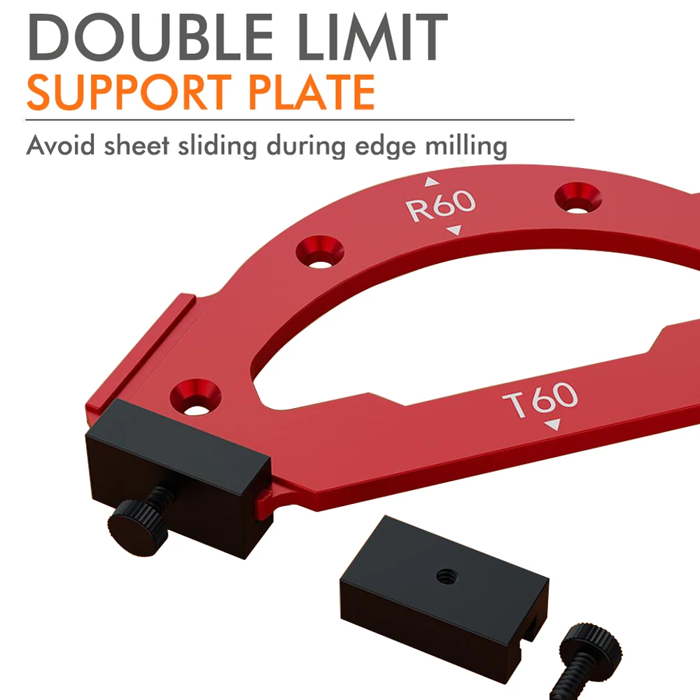 RT10-RT60 Radius Jig, Woodworking Router Templates Arc Angle Positioning Template, Corner Radius, Reusable Positioning Tool
