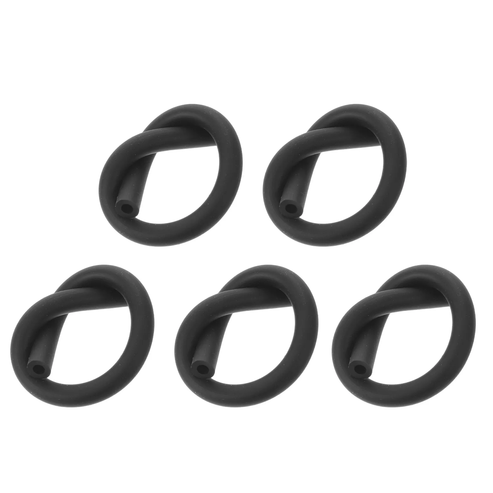5Pcs Aroma Testing Bottle Tubing 19Cm Black Essential Oil Diffuser Rubber Hose Replacement for Fragrance Sample Display Pipe