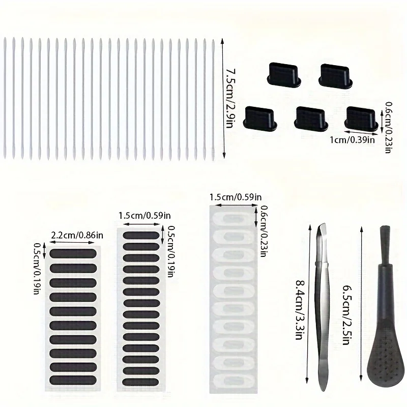 67pcs Universal Plug Set for Smartphone, Type-C Charging Port & Lightning Charging Port Speaker Protectors, Dust Mesh Stickers, Durable, Soft & Elastic Material, Cleaning Brush Kit for Phone & Earphone Maintenance