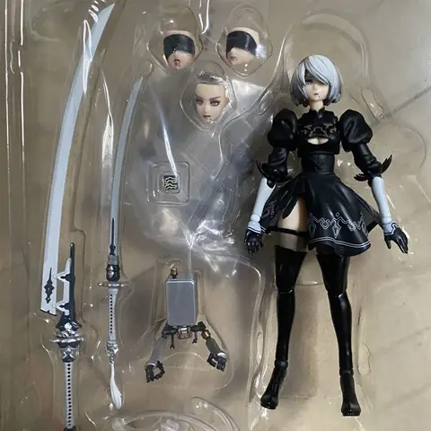 In Stock 16cm Nier Automata 2b Action Figure Nier Figurine Pvc Doll Desk Decoration Statue Collection Model Toy Christmas Gift