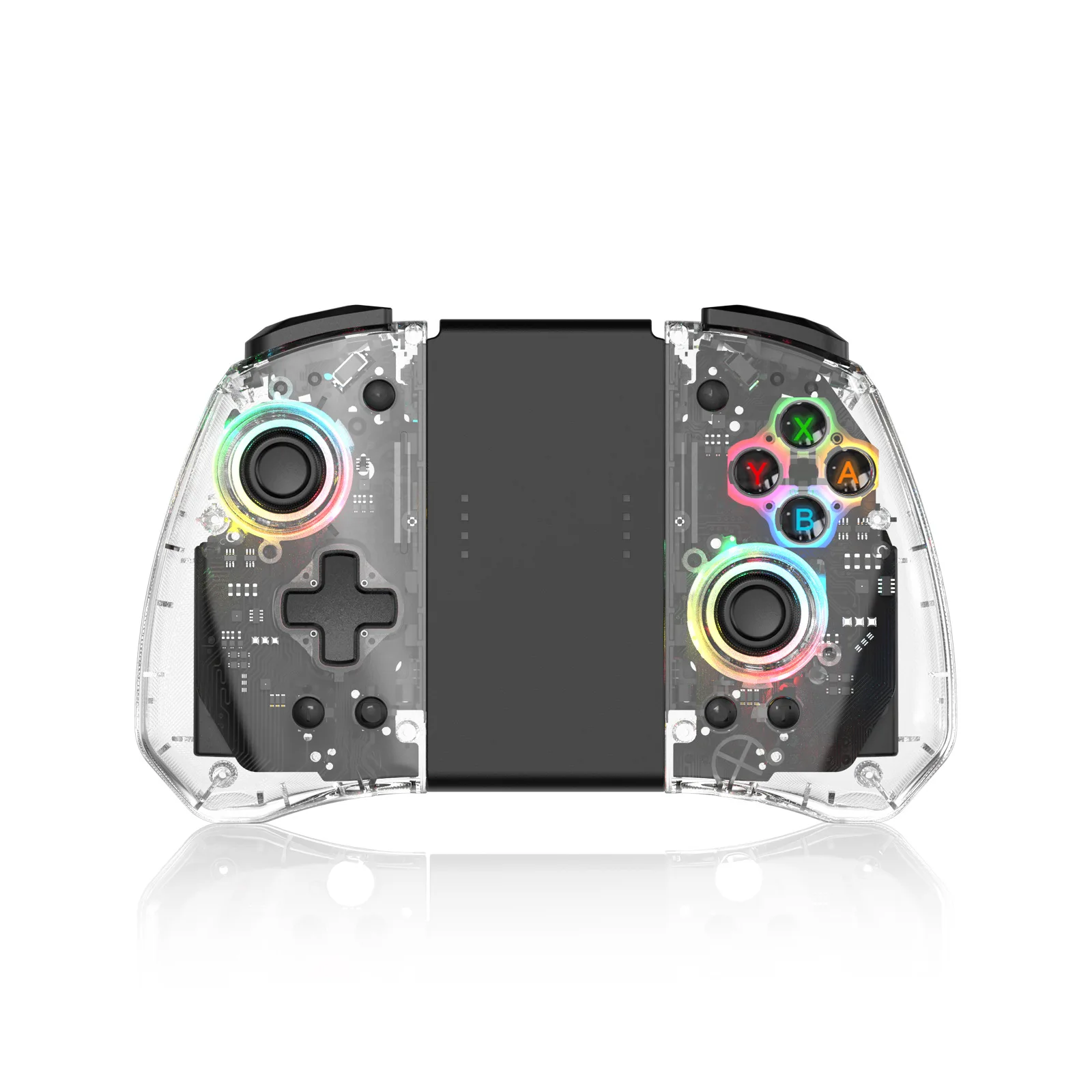 

YS41 RGB Colorful Transparen For Switch Bluetooth Controller Wireless Joypad Gamepad Joystick Support Vibration Six-axis