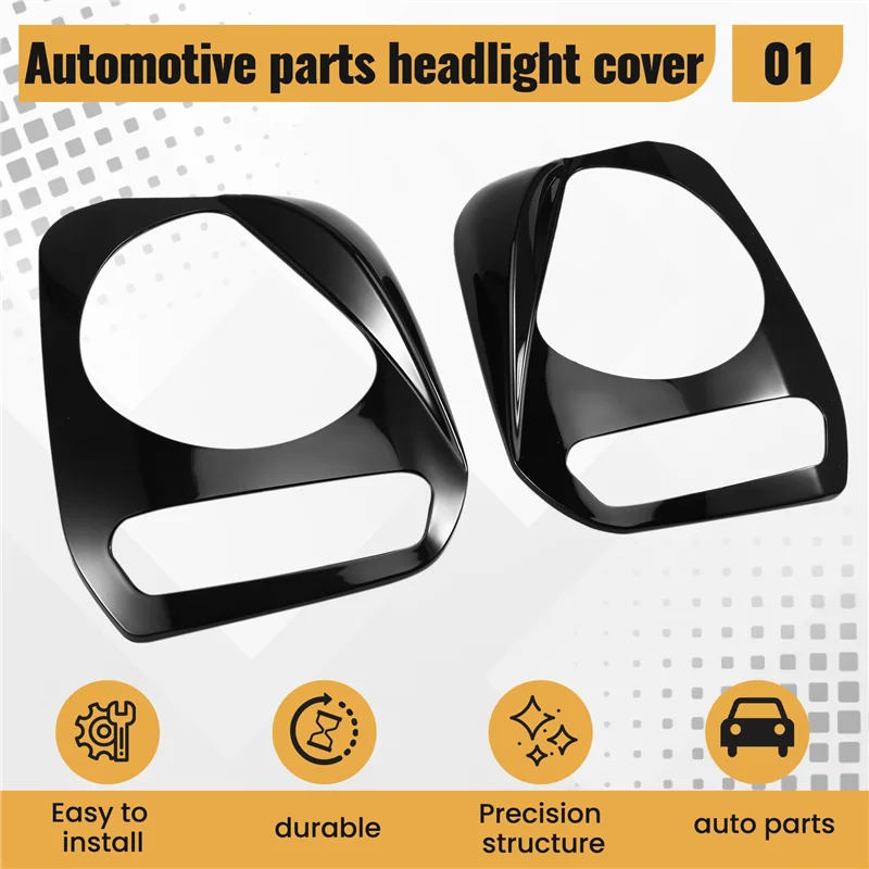 QB-Car العلوي غطاء المصباح العلوي حامي الإطار الكسوة ملصق اكسسوارات السيارات التصميم لسوزوكي جيمي 2007-2017