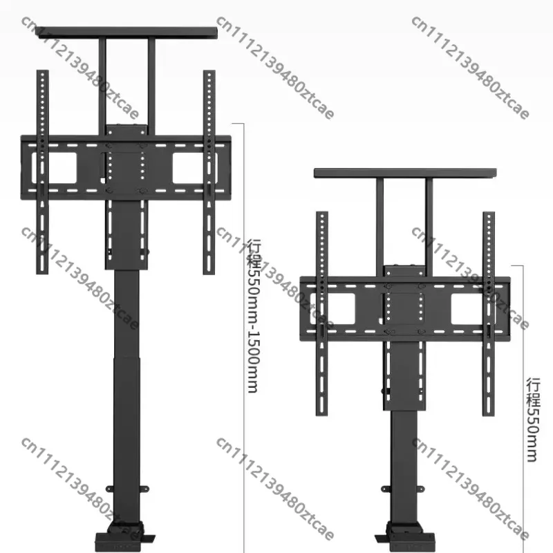 Universal Electric Lifting TV Wall Mount, Hidden Cabinet‑Style Telescopic Television Bracket, Fit for 75‑Inch Television