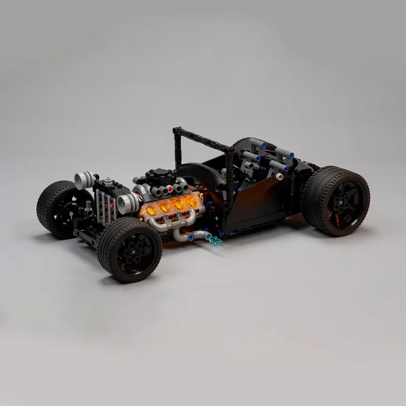 842 elementy MOC Model B Bucket Hot Rod Techniczne Klocki Konstrukcyjne Zabawki do Składania Kreatywne Edukacyjne Klocki Prezent na Boże Narodzenie Urodziny dla Dzieci