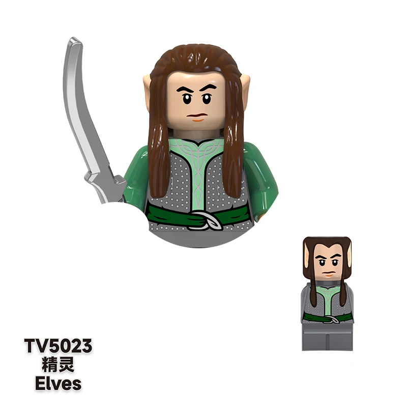 Herr der Ringe Hobbit Minifiguren Mittelalterliche Filmfiguren Bausteine Figuren DIY Zusammenbaubare Ziegelsteine Puppen Kreative Kollokation