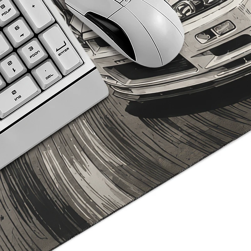 Black And White Mountain Race Cars Mouse Pad Gamer XL Large Custom HD Mousepad XXL MousePads Office Carpet Mouse Mats Table Mat