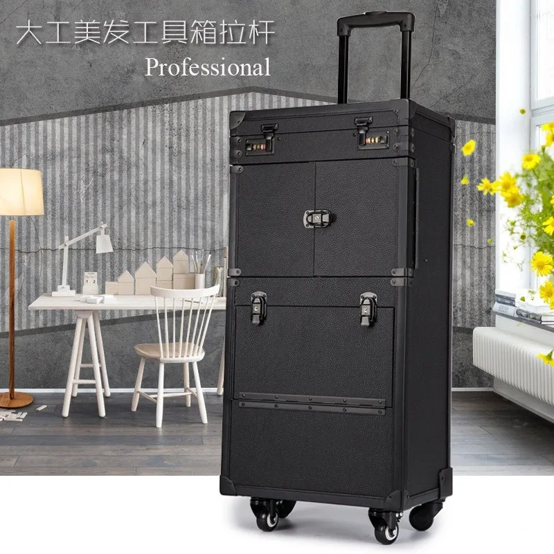 Punk Hair Toolbox Big Power Box Hair Stylist New Personality Tie Rod Hair Box Hairdresser