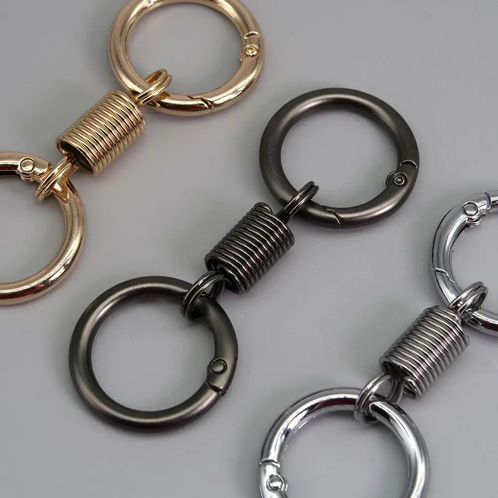 Metal Key Ring Creative Split Ring Double Ring Key Pendant Anti-lost Couple Metal Keychain Ring