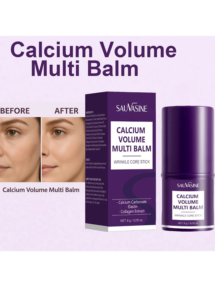 Calciumvolume multi-balsem voor het gladmaken van fijne lijntjes verstevigt en liften ooghuidstick voor unisex verheldert en hydrateert de huid - afbeelding 2