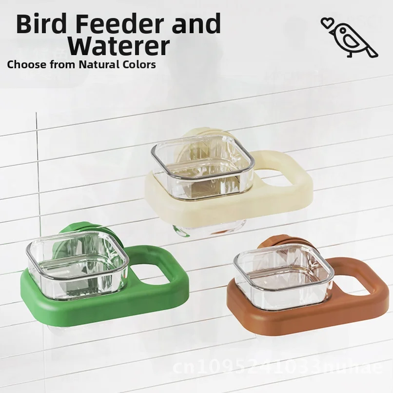 

Parrot Bird Drinker Xuanfeng Bird Cage Platform Drinking Water Feeding Dual-purpose Bird Feeder Bird Supplies Bird Food Box