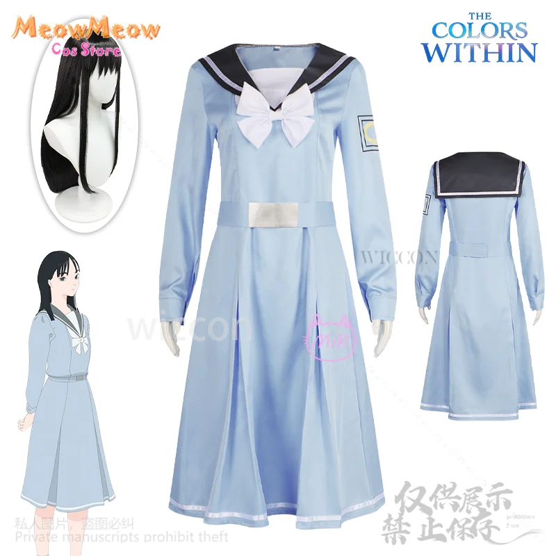 Anime Kimi No Iro Your Color Hikari Cosplay Costume Blue Dress JK Sailor School Uniform The Colors Expo Role-play Customized