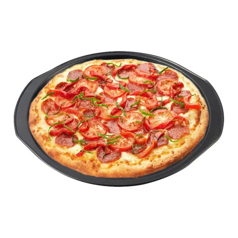 Pizza Pan For Oven Perforated Pizza Pan Pizza Baking Tray Non Stick Non-deformable Oven Tray Cooking Plate Kitchen Accessory