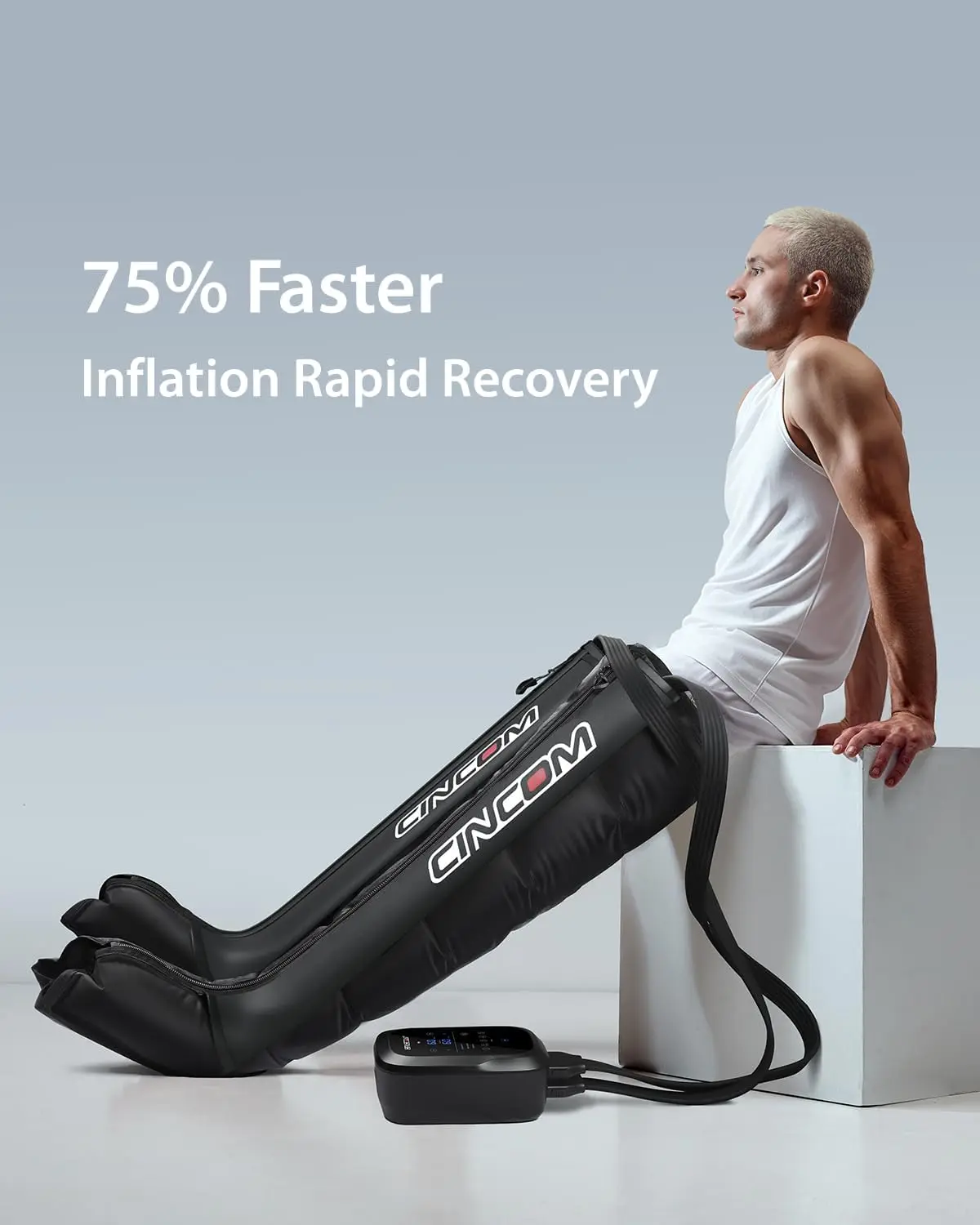 OEM Leg Massager Recovery System Battery-Powered Cordless Air Compression Boots Circulation Pro Sequential Compression Device