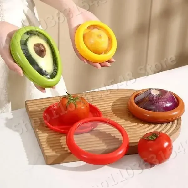 Creative Fruit Crisper Silicone Film Sealed Mini Refrigerator Storage Box Vegetable Avocado Lemon Storage Box 2024 new