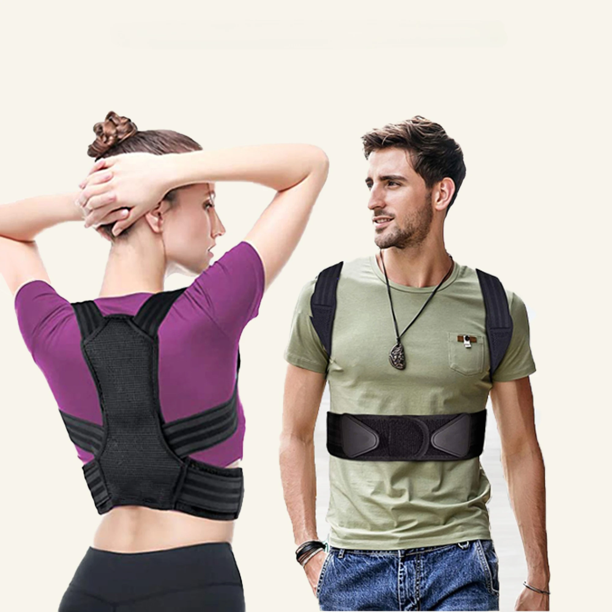 

Male and Female Back Support Posture Corrector Can Adjust Back Scoliosis Hunchback Correction to Relieve Upper Lower Back Pain