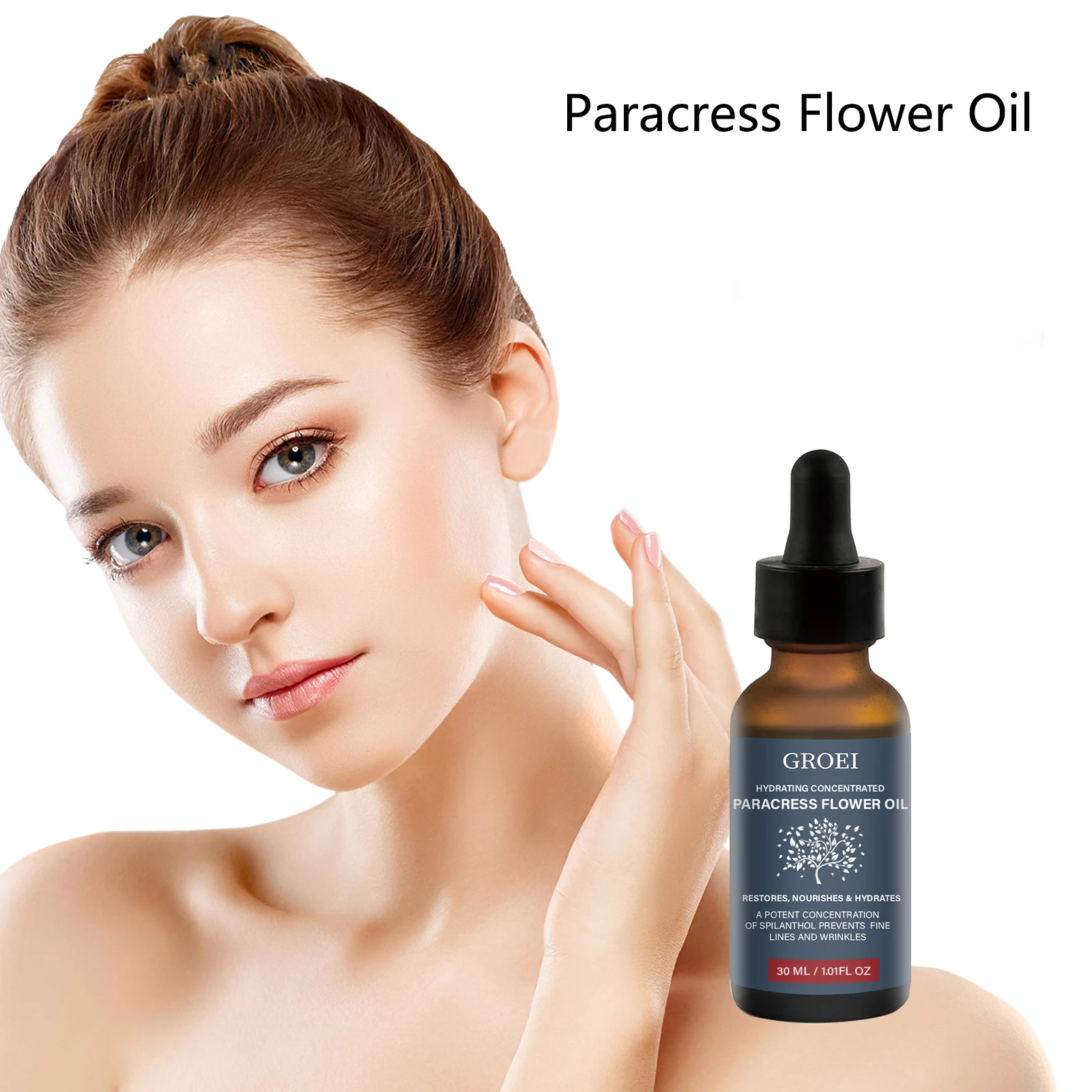 

Paracress Flower Oil 30ml for Wrinkles Hydrates & Nourishes Skin Smooth Fine Lines for Face Nourish Essential Oil