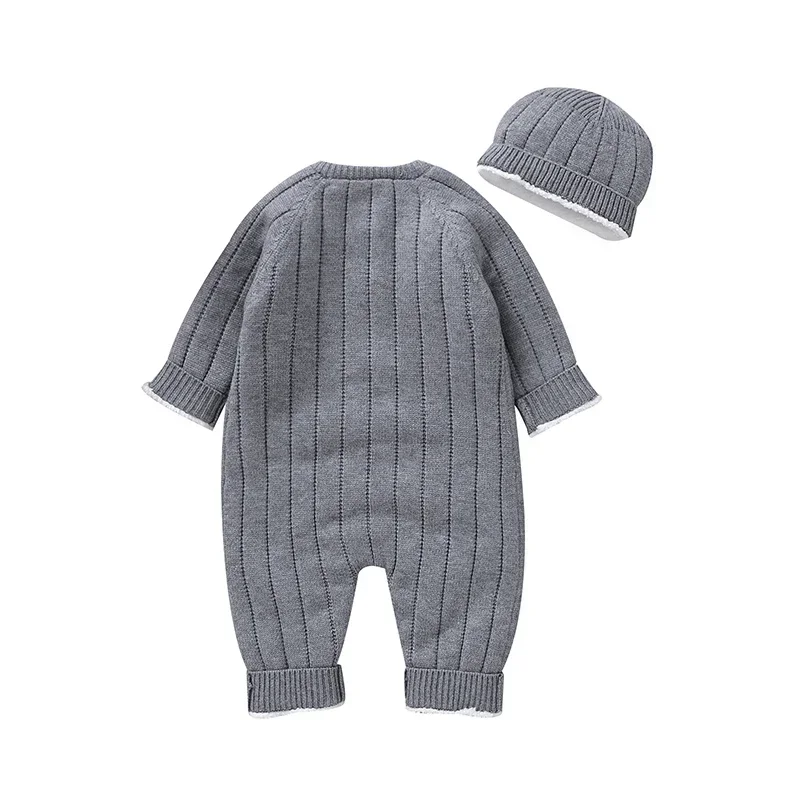 One Pieces Children Costumes Baby Girl Romper Long Sleeve Autumn & Winter Newborn Infant Kids Boys Warm Fleece Jumpsuits Clothes