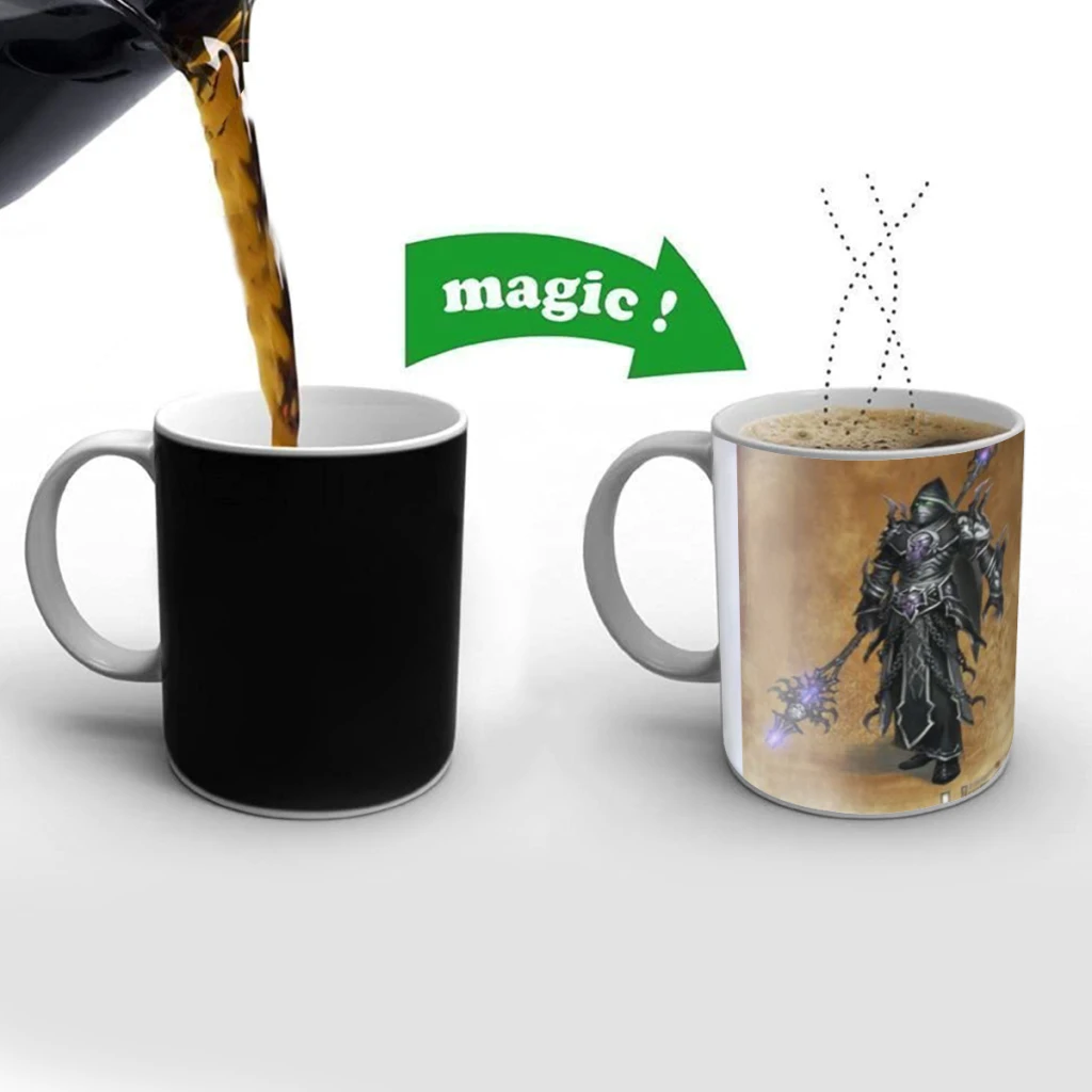 Heroes of Might and Magic Retro Game Creativity Change Color Chang mug Ceramic mug Hot Coffee Cup Breakfast Cup mug Friend Gift