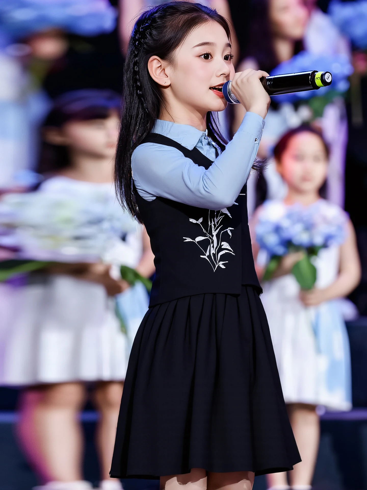 

Children's Performance Outfit Primary School Girl's Speech Recitation Costume National Anthem Chorus Ceremony Dr