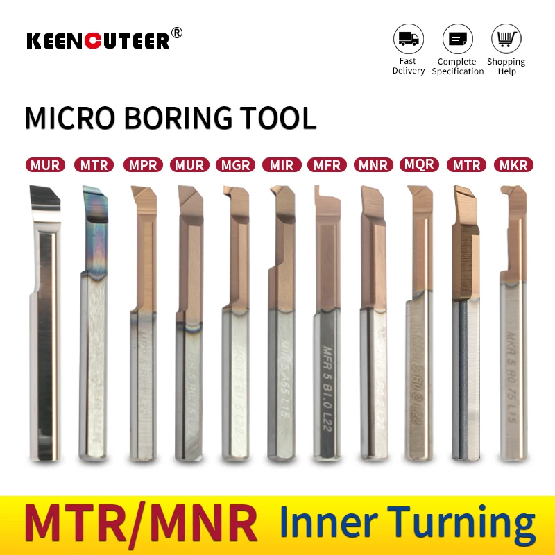 MTR MNR Small Bore Boring Tool Aseismic Carbide Micro Diameter Internal Turning Tool CNC Lathe Right Hand Cutter