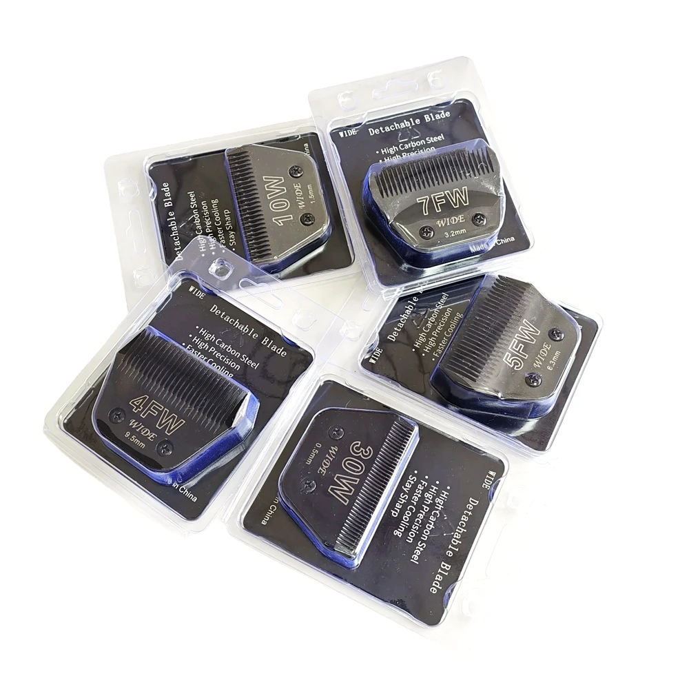 Cuchillas Anchas de Acero Inoxidable para Peluquería Canina, Compatibles con las Cortadoras Andis/Oster A5/Wahl km10 para Perros, Gatos, Caballos, Color Negro