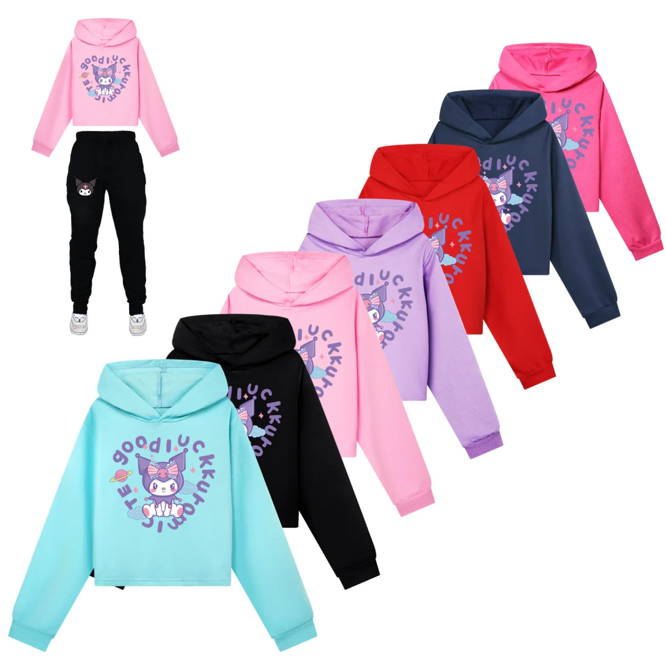 

Kurimo Cropped Hoodies Sweatshirts Children Clothing Girls Hoodie Set Spring Hoody Kids Long sleeve Casual Tops 3245