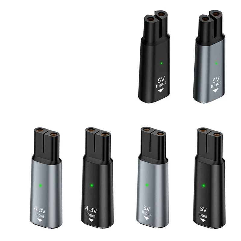 1PCS Type C to 2 Pin Plug Connectors Type C Female to 2 Pin Female Adapters Converters for Shaver Chargi For Philips Shaver