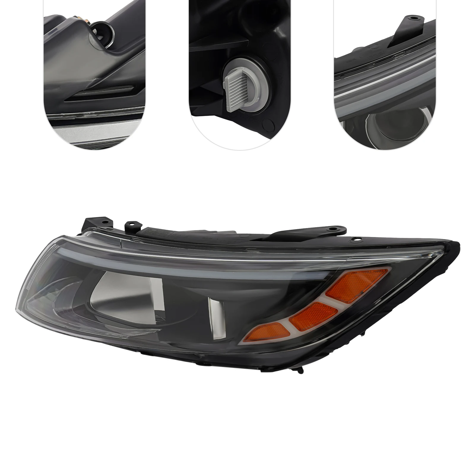 2014-2015 Kia Optima용 헤드라이트, 맞춤형 핏, 내구성이 뛰어난 PC 소재, 충격 방지, 안전하고 명확한 야간 운전 보장