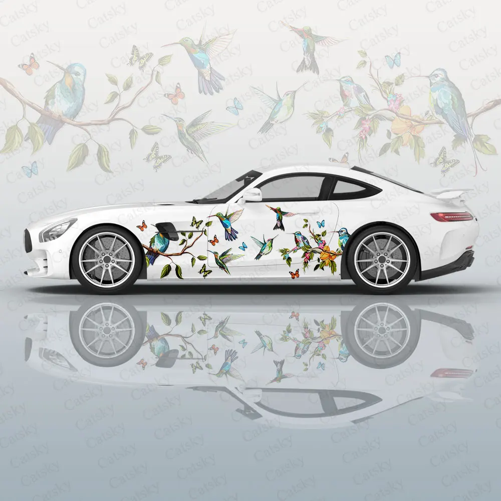 Hummingbird Animal Car Body Stickers Itasha Vinyl Car Side Decal Sticker Car Body Sticker Car Decor Stickers Car Protective Film