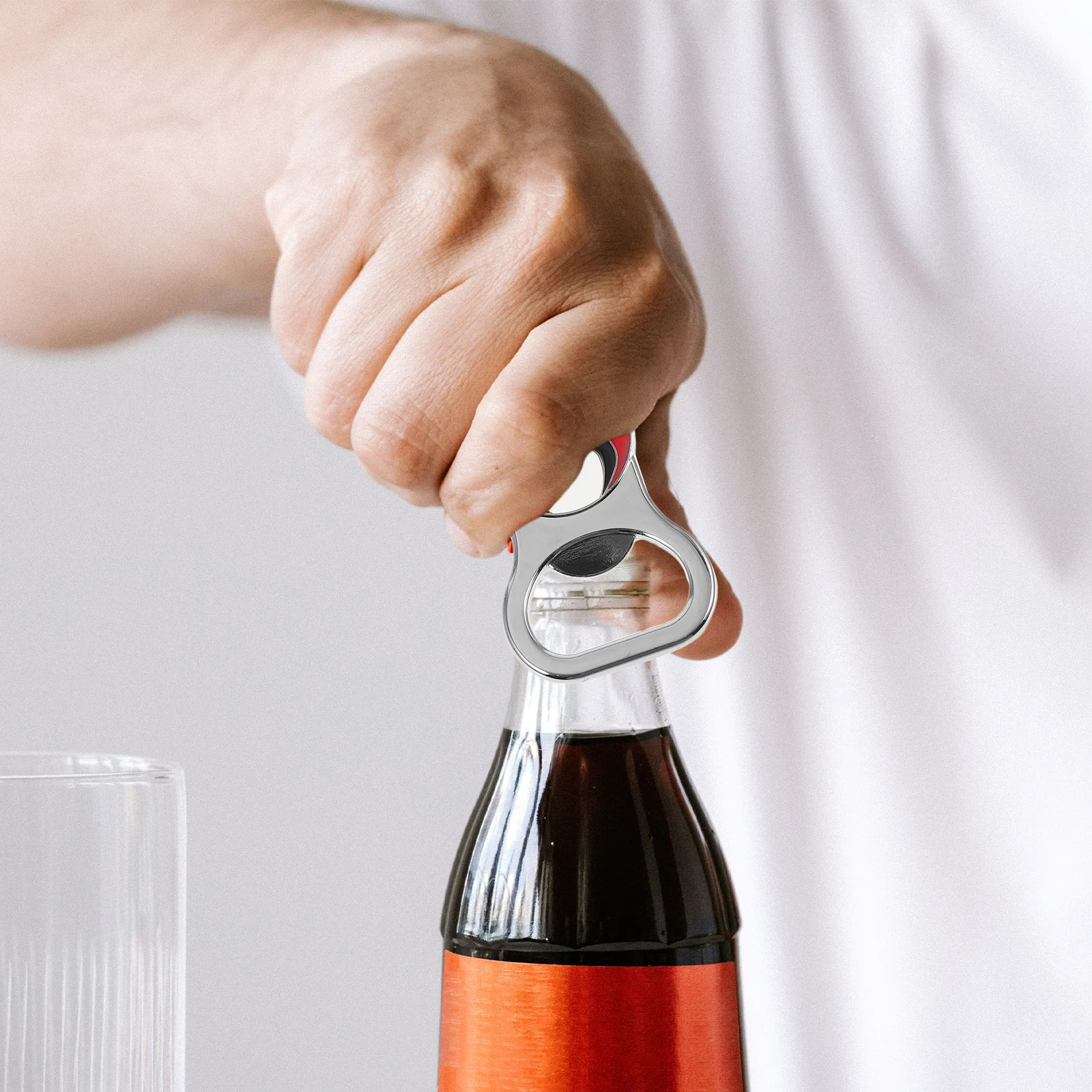 

Keychain Bottle Opener Stylish Metal Spanner Keyring for Men Portable Flat Beer Opener Everyday Use Bottle Openers Bulk