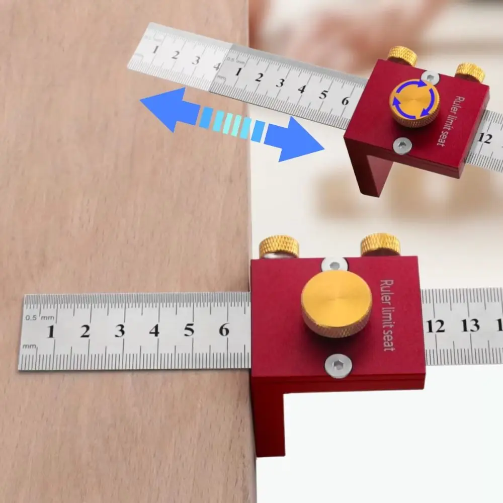 

T-Type Woodworking Scriber Adjustable Precision Scribing Positioning Block Marking Gauge Alloy Scribing Ruler