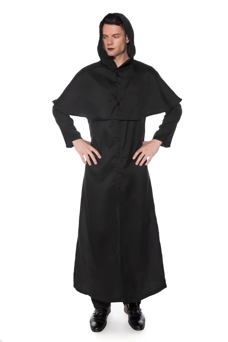 Adult Men Halloween Jesus Christ Missionary Cosplay Uniform Robe  Priest Mary Godfather Costume