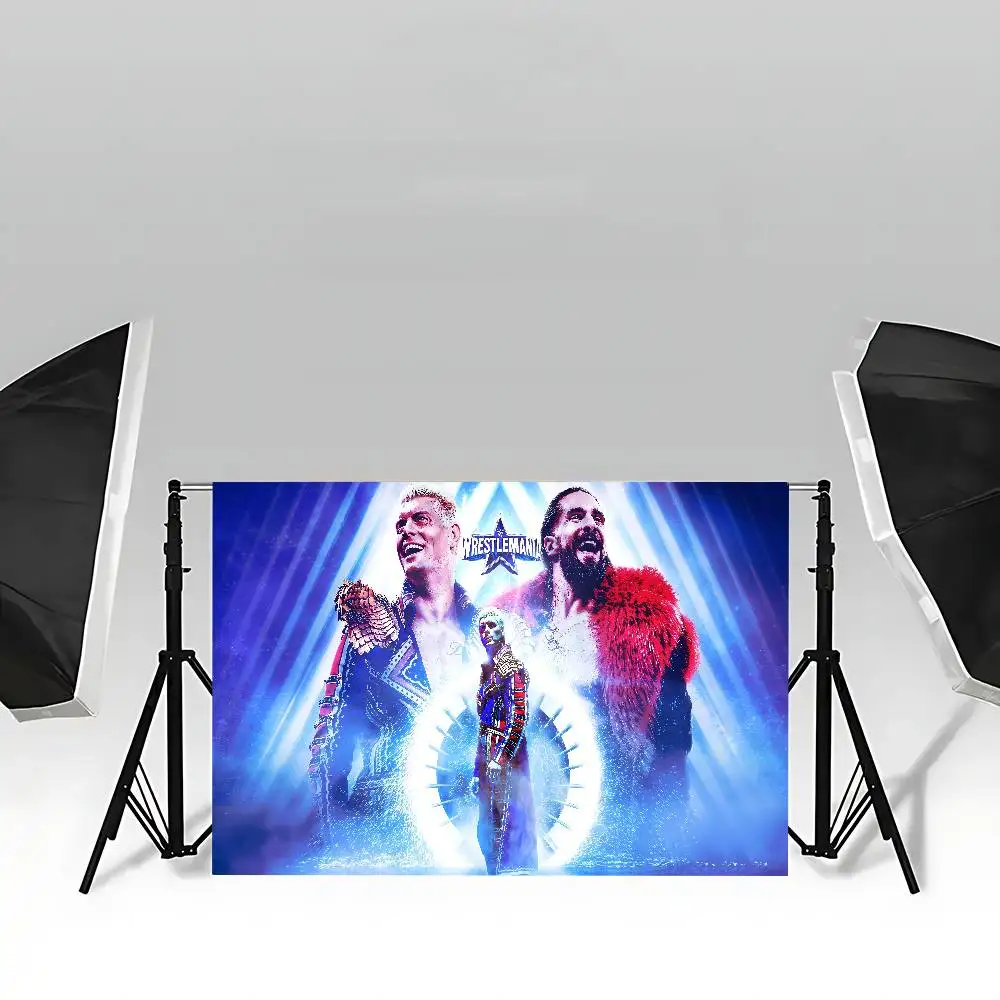 WWE WrestleMania التصوير خلفية للفتيات استحمام الطفل حفلة عيد ميلاد ديكور الجنية الجدول الاطفال الحلوى الجدول راية العرض